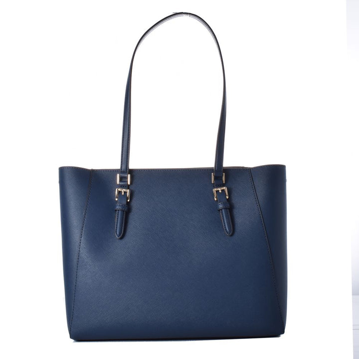 Blue Leather Tote Bag Michael Kors