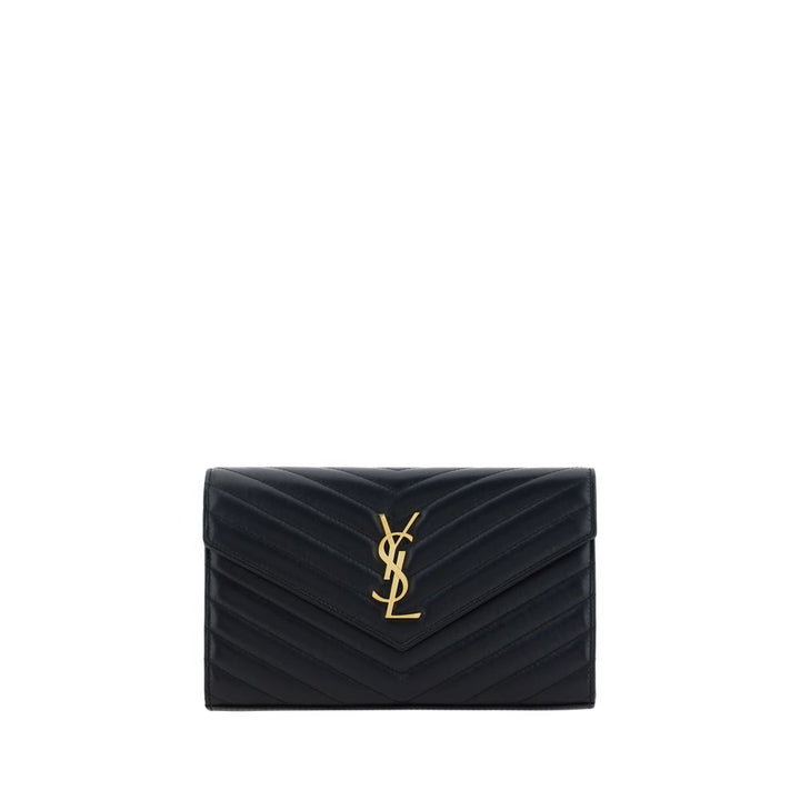 Black Calf Leather Bos Taurus Shoulder Bag Saint Laurent