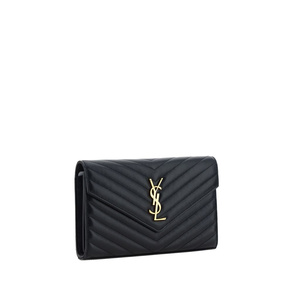 Black Calf Leather Bos Taurus Shoulder Bag Saint Laurent