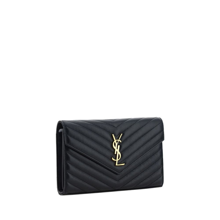 Black Calf Leather Bos Taurus Shoulder Bag Saint Laurent