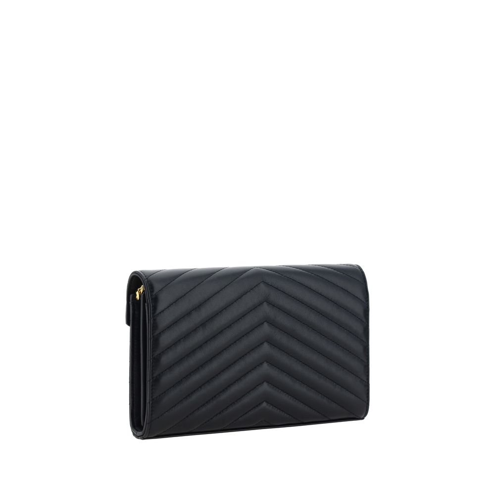 Black Calf Leather Bos Taurus Shoulder Bag Saint Laurent