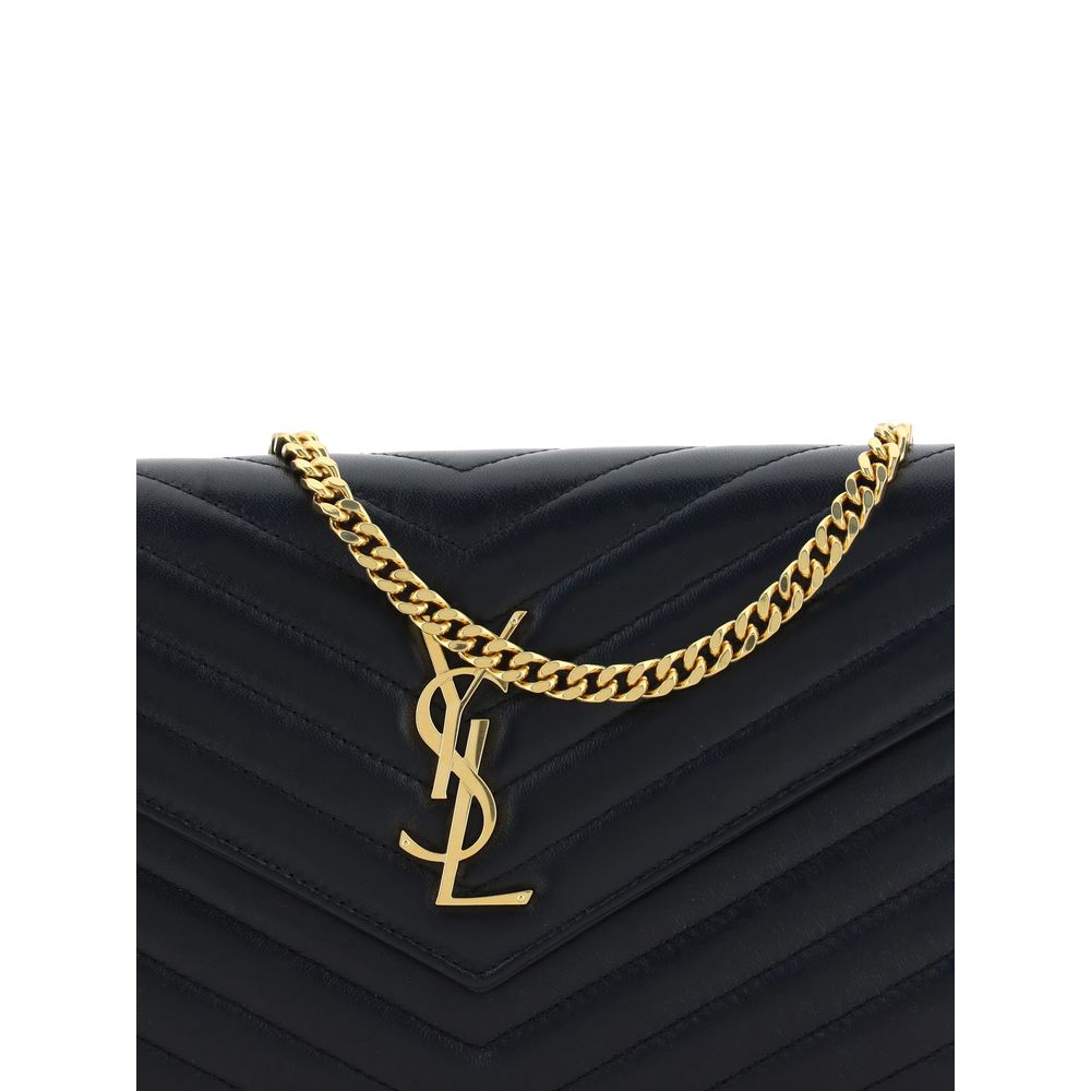 Black Calf Leather Bos Taurus Shoulder Bag Saint Laurent