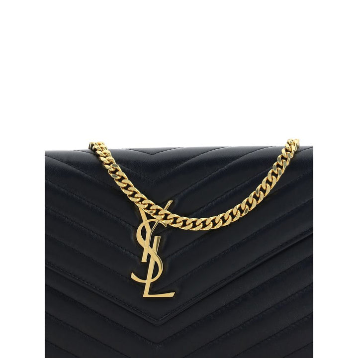 Black Calf Leather Bos Taurus Shoulder Bag Saint Laurent