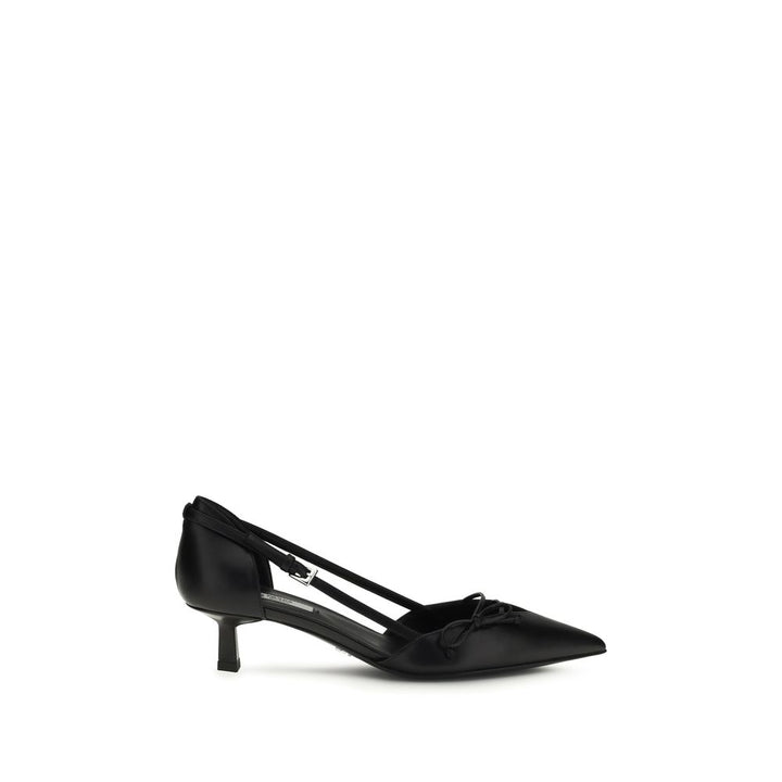 Black Goatskin High Heel Pumps Prada