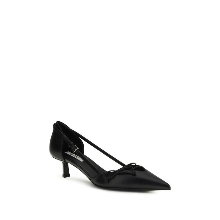 Black Goatskin High Heel Pumps Prada