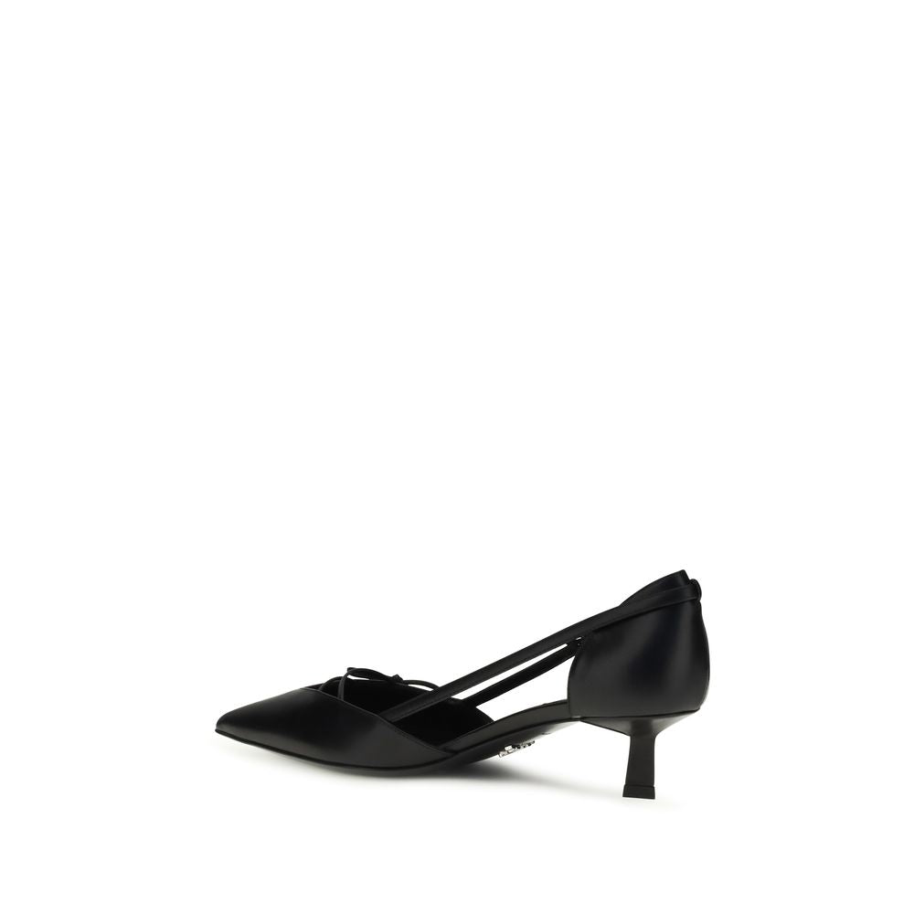 Black Goatskin High Heel Pumps Prada