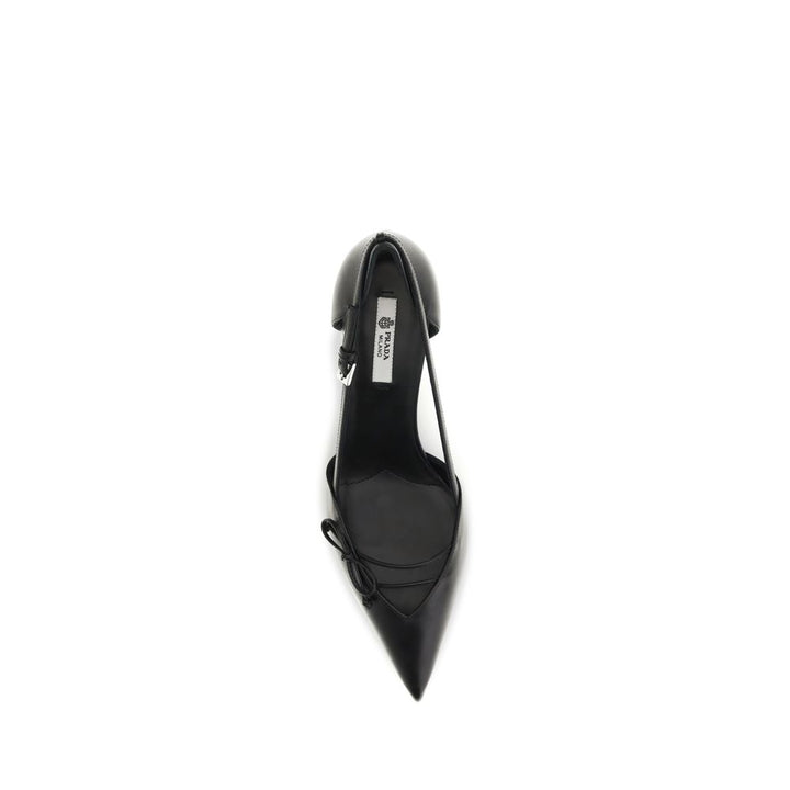 Black Goatskin High Heel Pumps Prada