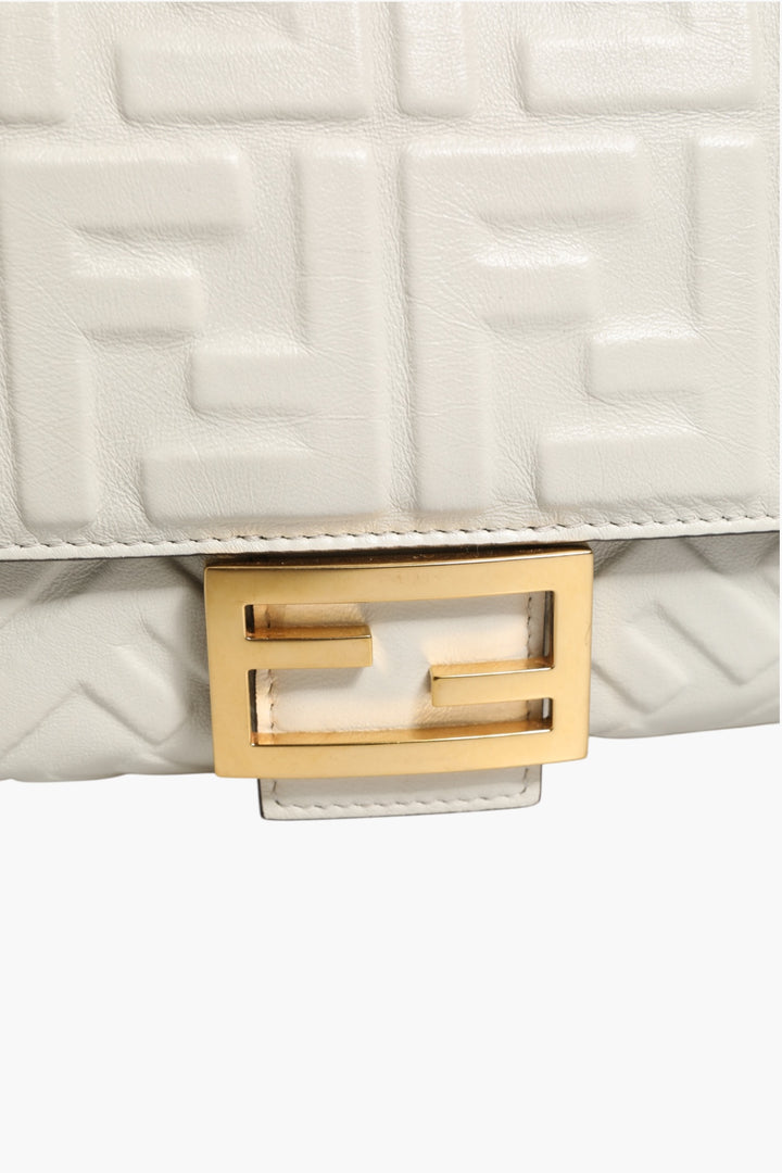 FF Embossed Baguette Nappa Leather Bag Fendi