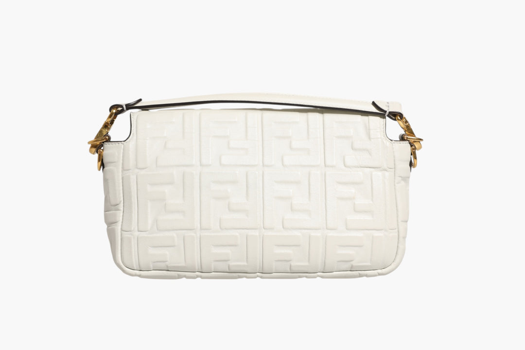 FF Embossed Baguette Nappa Leather Bag Fendi
