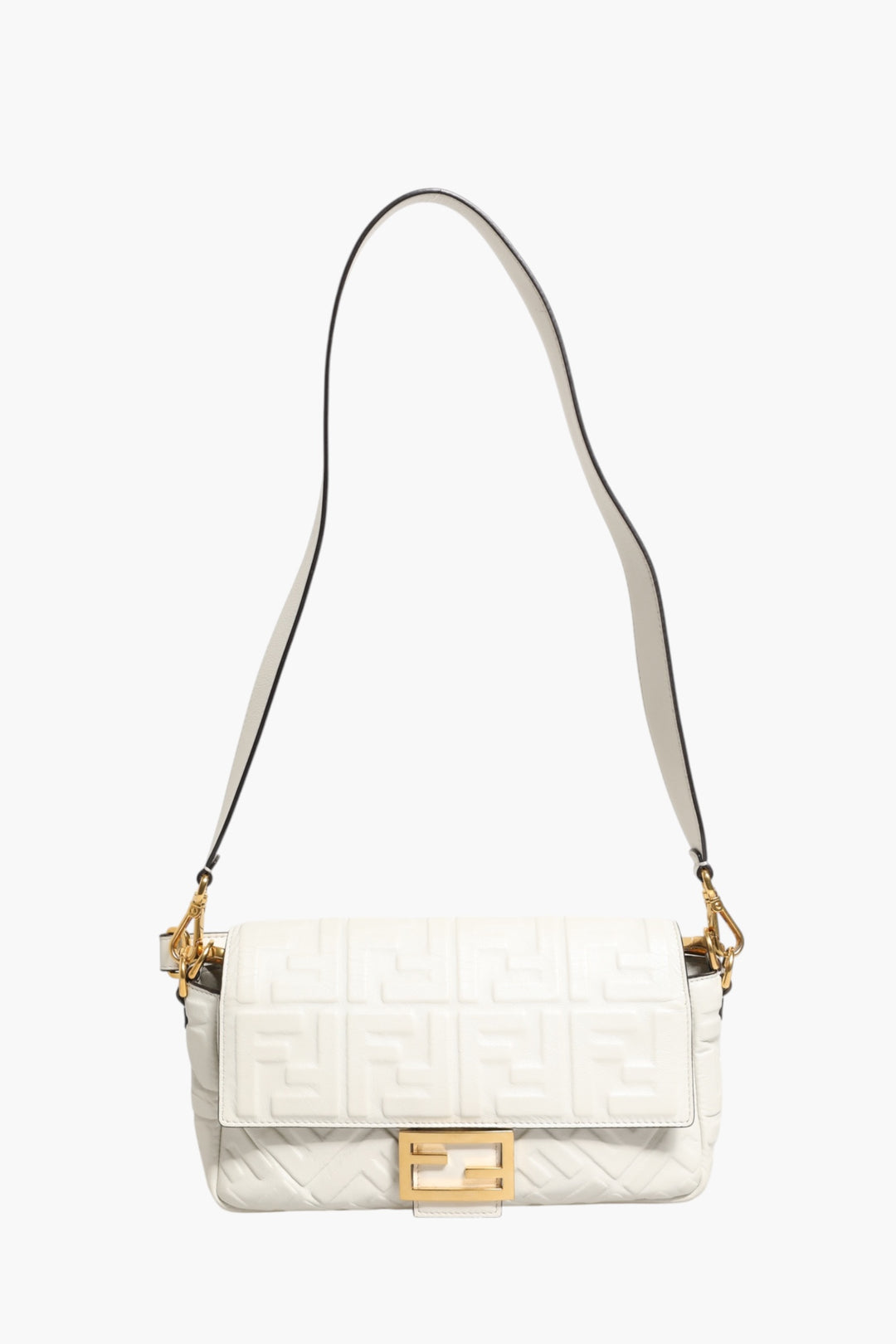 FF Embossed Baguette Nappa Leather Bag Fendi