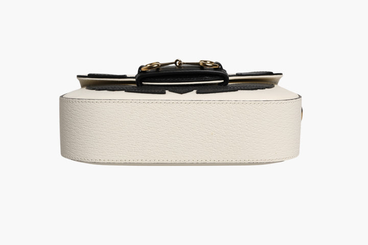 Gucci x Adidas Horsebit 1955 White Black Calfskin Leather Shoulder Bag Gucci