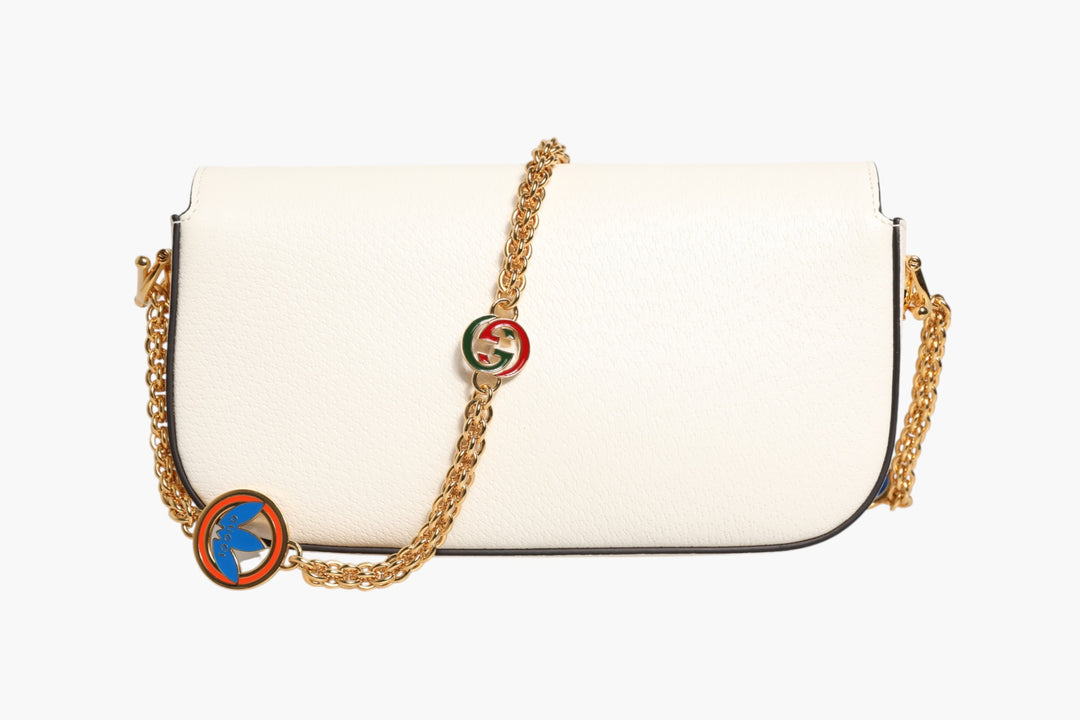 Gucci x Adidas Horsebit 1955  White Black Calfskin Leather Shoulder Bag Gucci