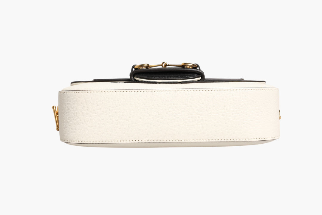 Gucci x Adidas Horsebit 1955  White Black Calfskin Leather Shoulder Bag Gucci