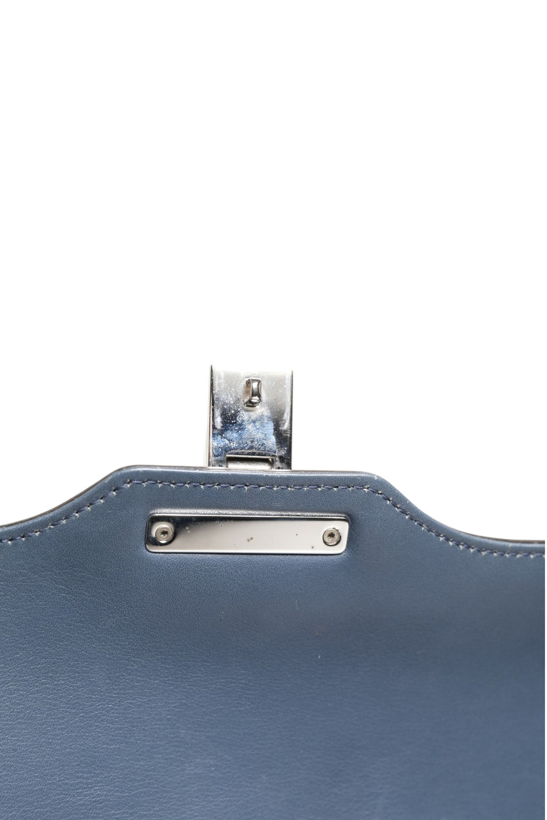 Blue Smooth Leather Lady Lock Shouler Bag Gucci