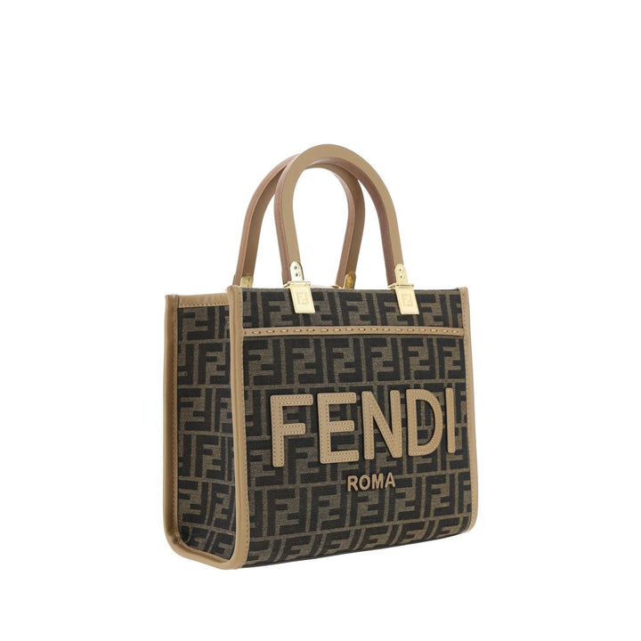 Brown Fabric Shoulder Bag Fendi