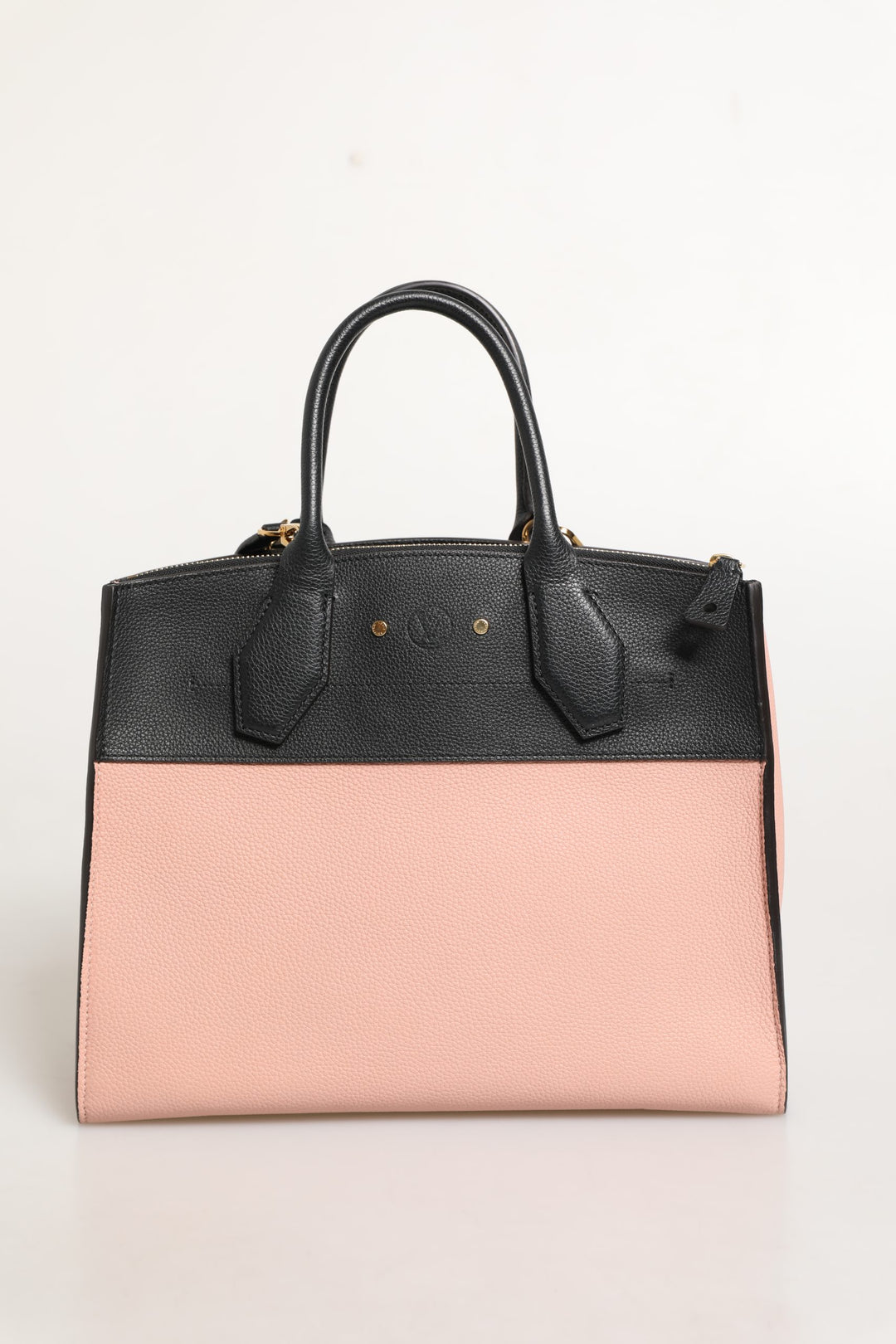 Pink and Black Leather City Steamer Leather Handbag Louis Vuitton