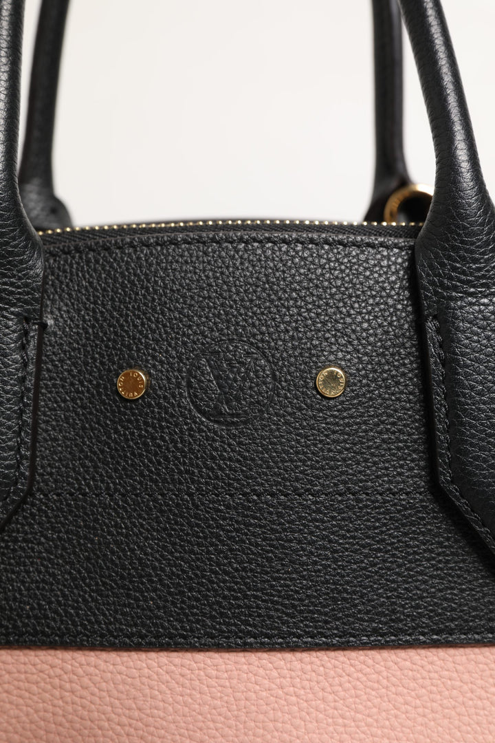 Pink and Black Leather City Steamer Leather Handbag Louis Vuitton