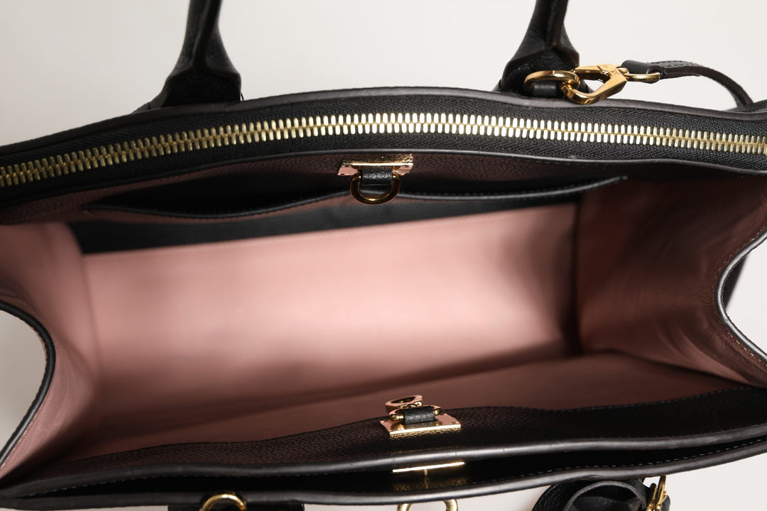 Pink and Black Leather City Steamer Leather Handbag Louis Vuitton