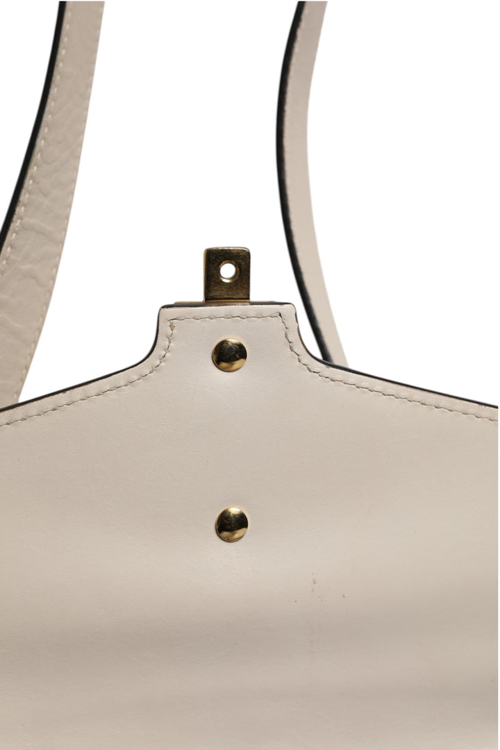 White Calfskin Leather Sylvie Crossbody Bag Gucci