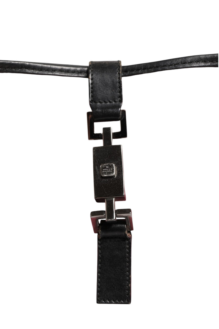 Jackie Pink Velvet And Black Leather Shoulder Bag Gucci