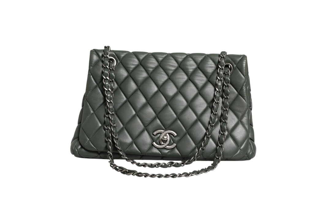 Quilted Lambskin Leather New Bubble Flap Bag Chanel