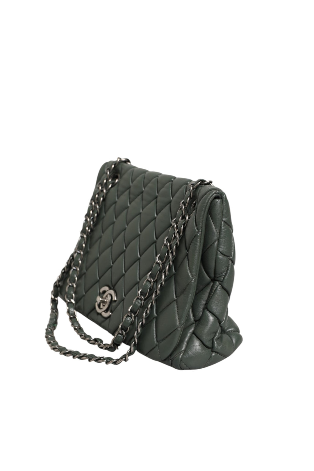 Quilted Lambskin Leather New Bubble Flap Bag Chanel