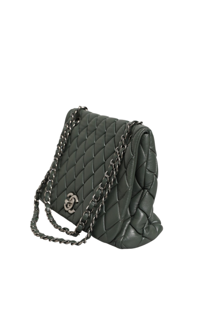 Quilted Lambskin Leather New Bubble Flap Bag Chanel