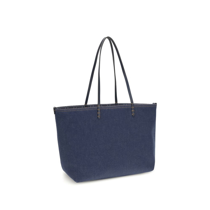 Blue Cotton Shoulder Bag Fendi
