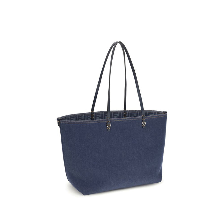 Blue Cotton Shoulder Bag Fendi