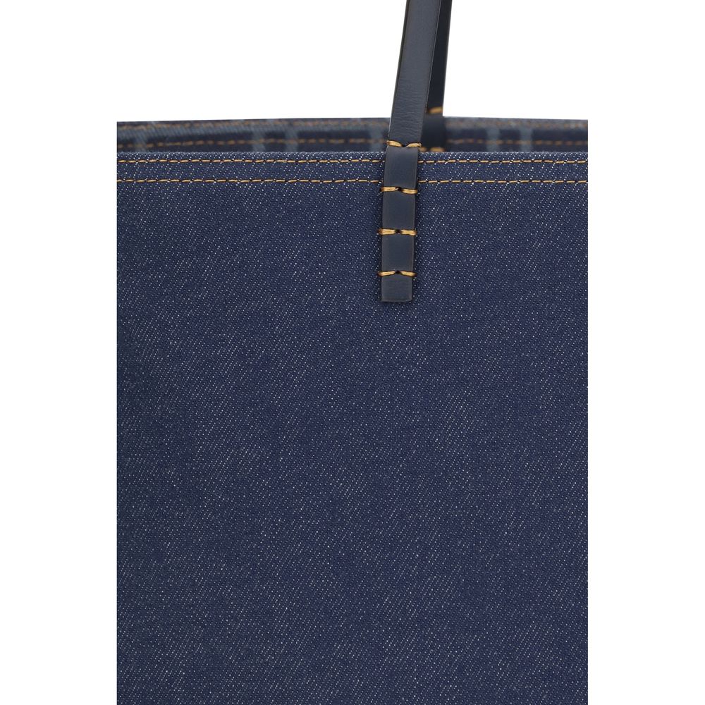 Blue Cotton Shoulder Bag Fendi