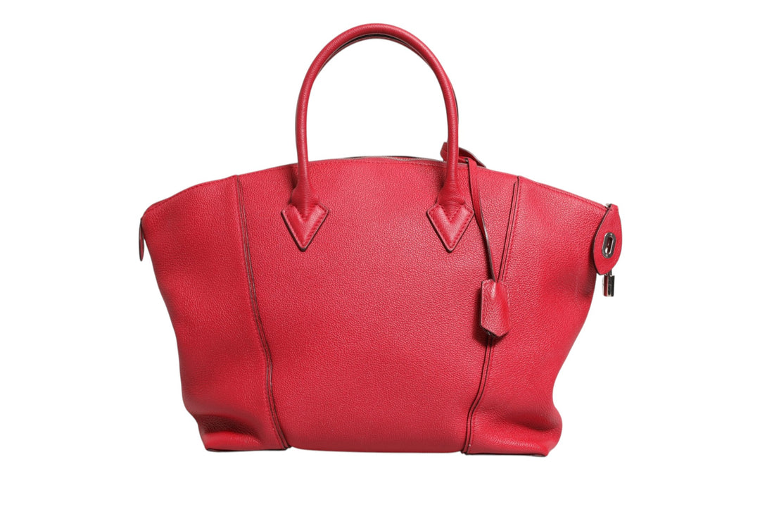 Griotte Taurillon Leather Soft Lockit MM Crossbody Bag Louis Vuitton