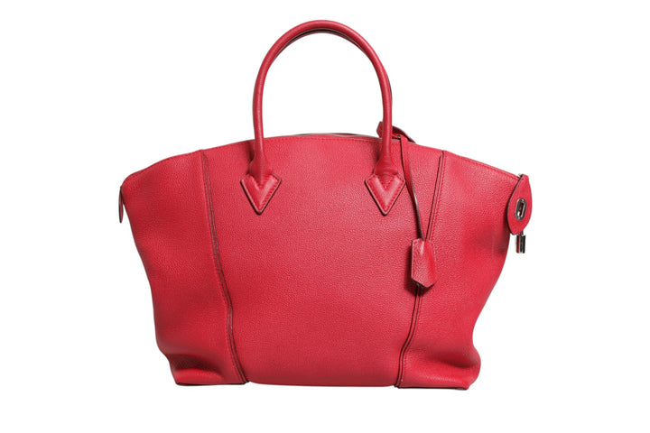 Griotte Taurillon Leather Soft Lockit MM Crossbody Bag Louis Vuitton