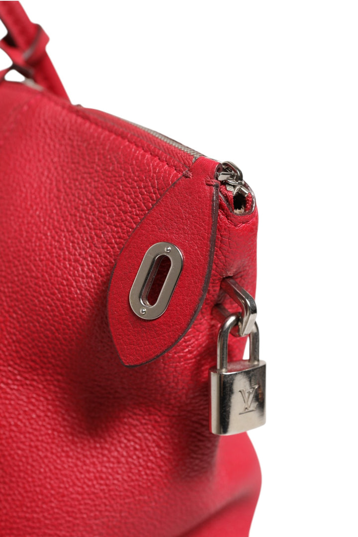 Griotte Taurillon Leather Soft Lockit MM Crossbody Bag Louis Vuitton