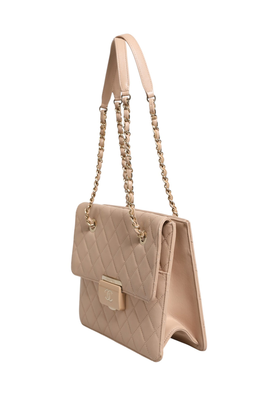 Quilted Leather Beauty Lock Flap Bag Chanel