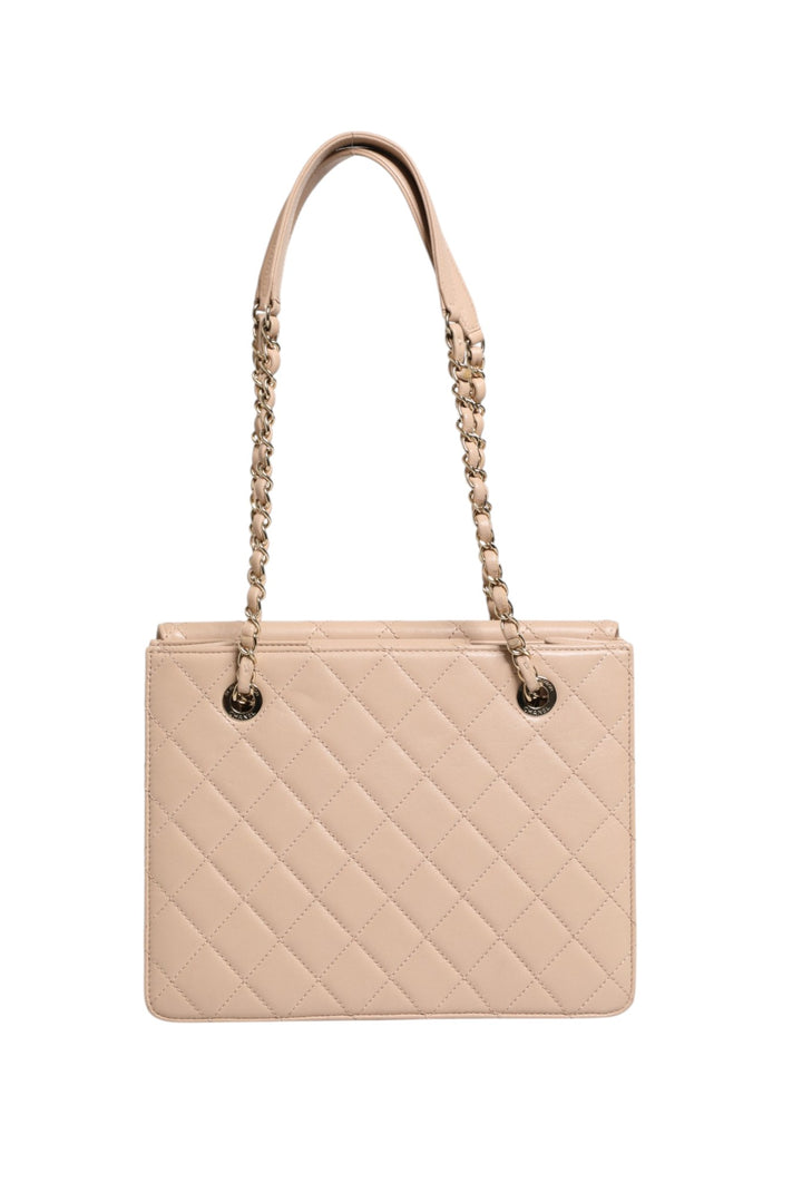 Quilted Leather Beauty Lock Flap Bag Chanel