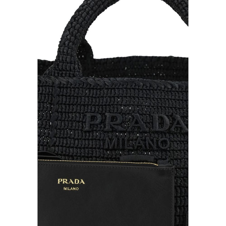 Black Viscose Shoulder Bag Prada