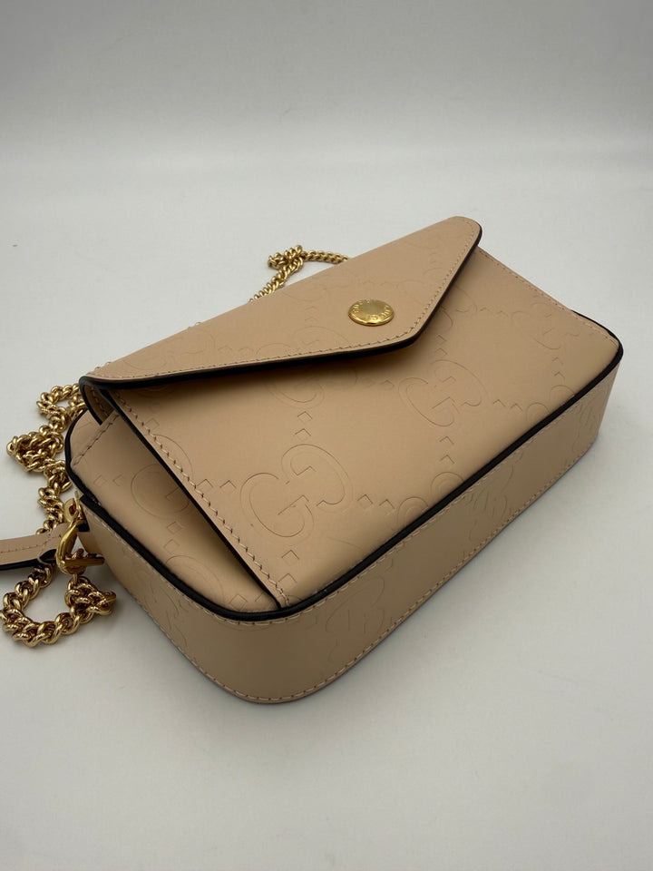 GUCCI GG Jumbo Beige with Front Pocket Shoulder Bag Gucci