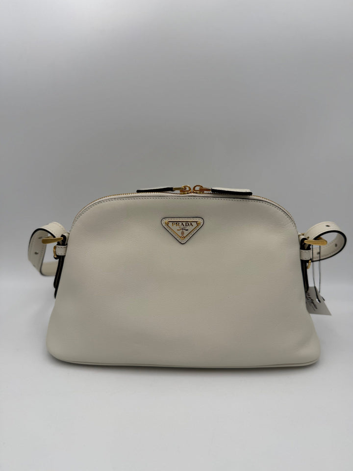 PRADA Bauletto BOWLING in Leather Handbag Prada