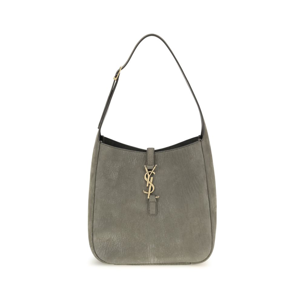 Gray Calf Leather Bos Taurus Shoulder Bag Saint Laurent