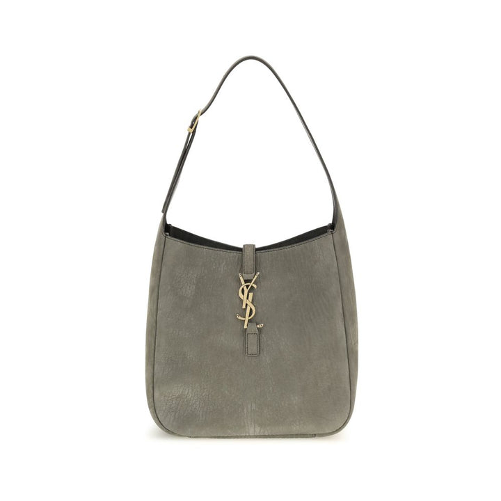 Gray Calf Leather Bos Taurus Shoulder Bag Saint Laurent