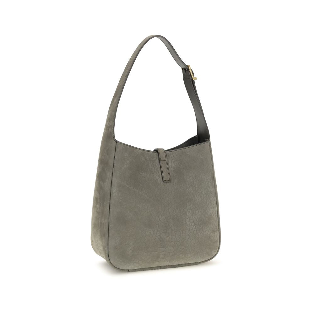 Gray Calf Leather Bos Taurus Shoulder Bag Saint Laurent