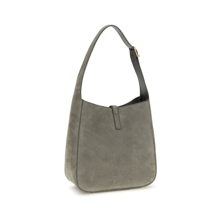 Gray Calf Leather Bos Taurus Shoulder Bag Saint Laurent