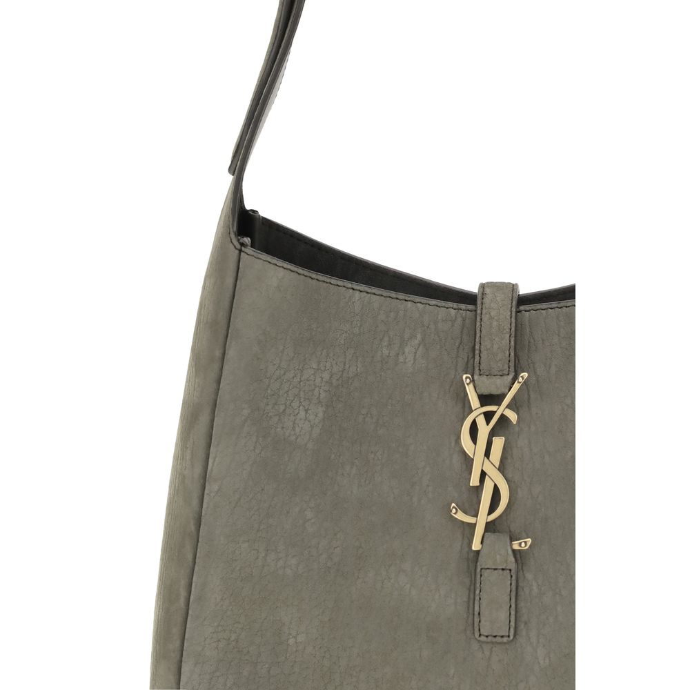 Gray Calf Leather Bos Taurus Shoulder Bag Saint Laurent