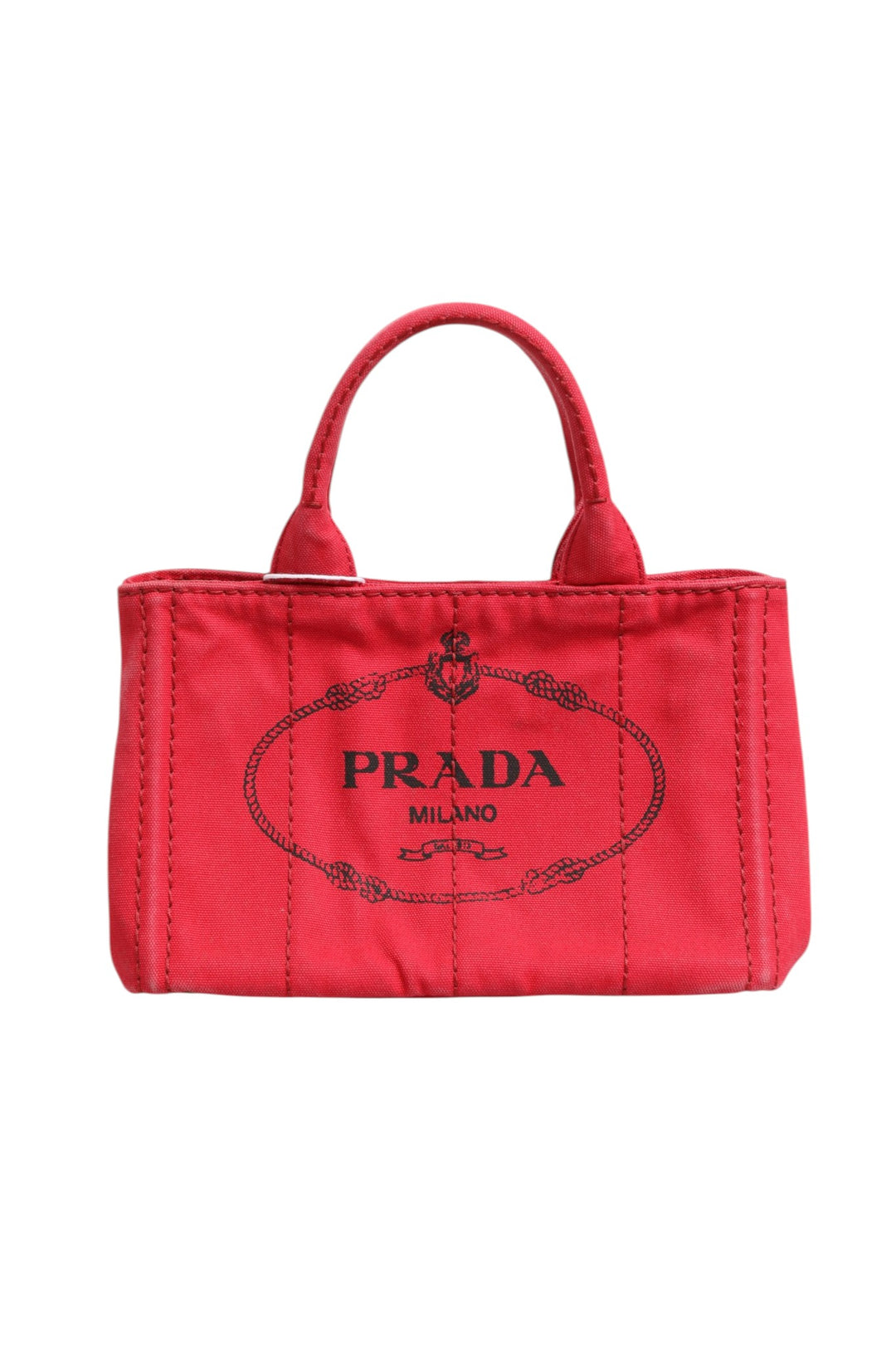 Canapa Mini Canvas Tote Prada