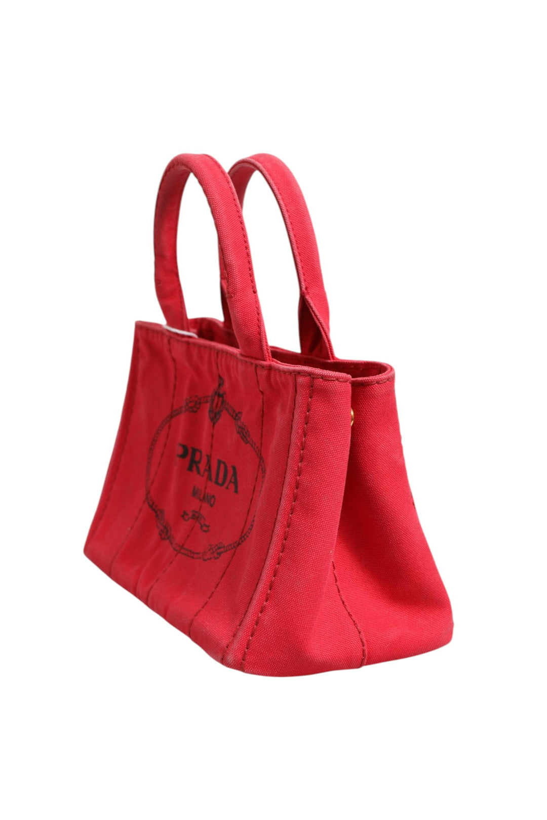 Canapa Mini Canvas Tote Prada