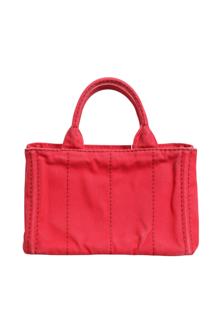 Canapa Mini Canvas Tote Prada