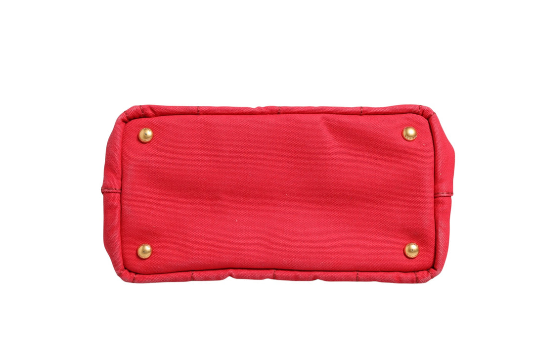 Canapa Mini Canvas Tote Prada