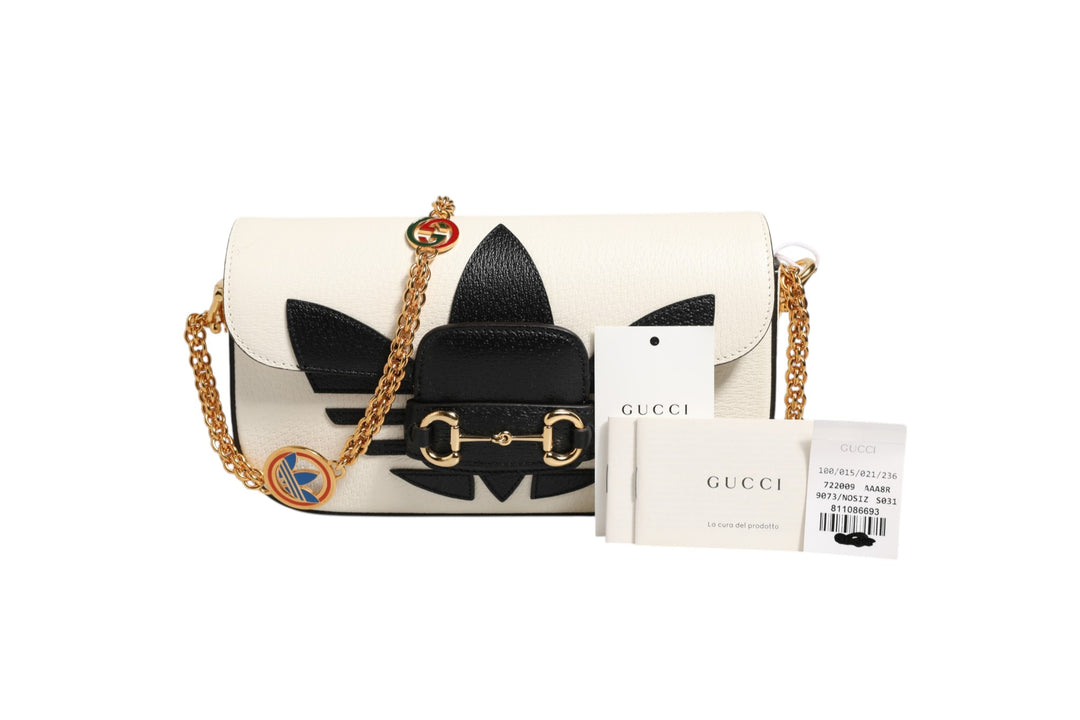 Gucci x Adidas Horsebit 1955 Shoulder Bag Black/White Gucci