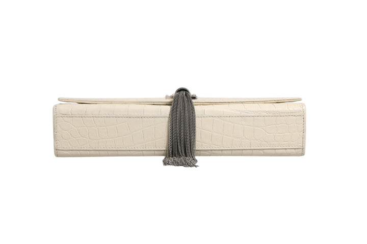 Kate Tassel Small Croc-Embossed Leather Saint Laurent
