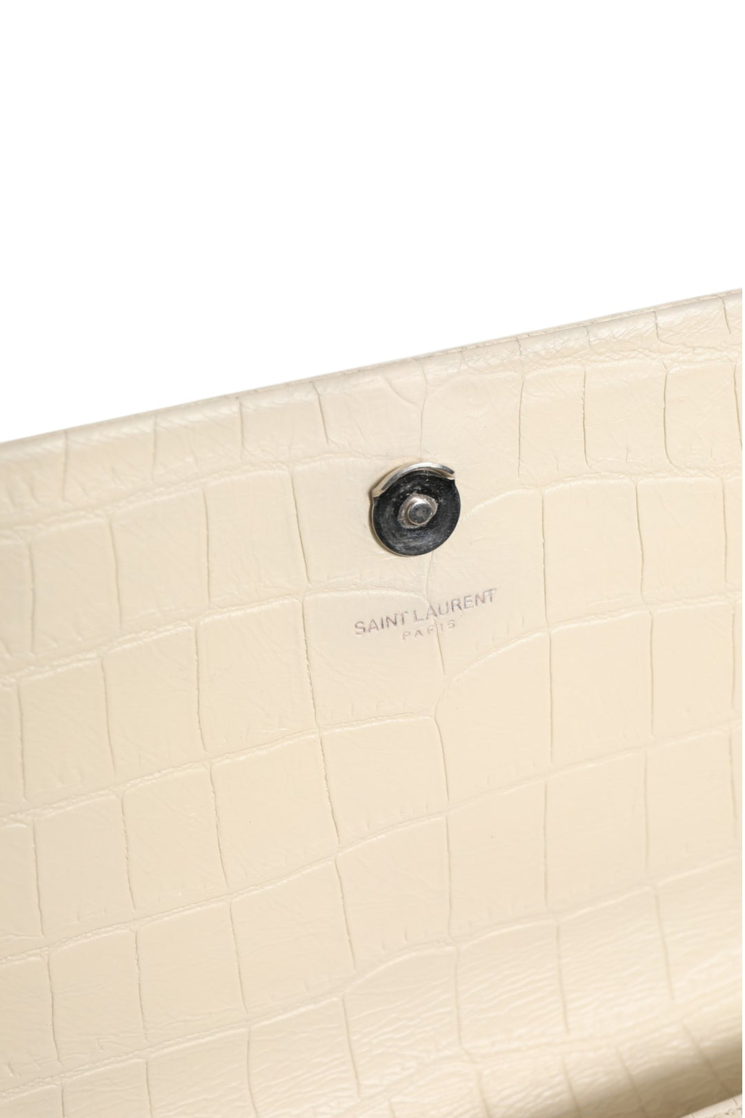 Kate Tassel Small Croc-Embossed Leather Saint Laurent